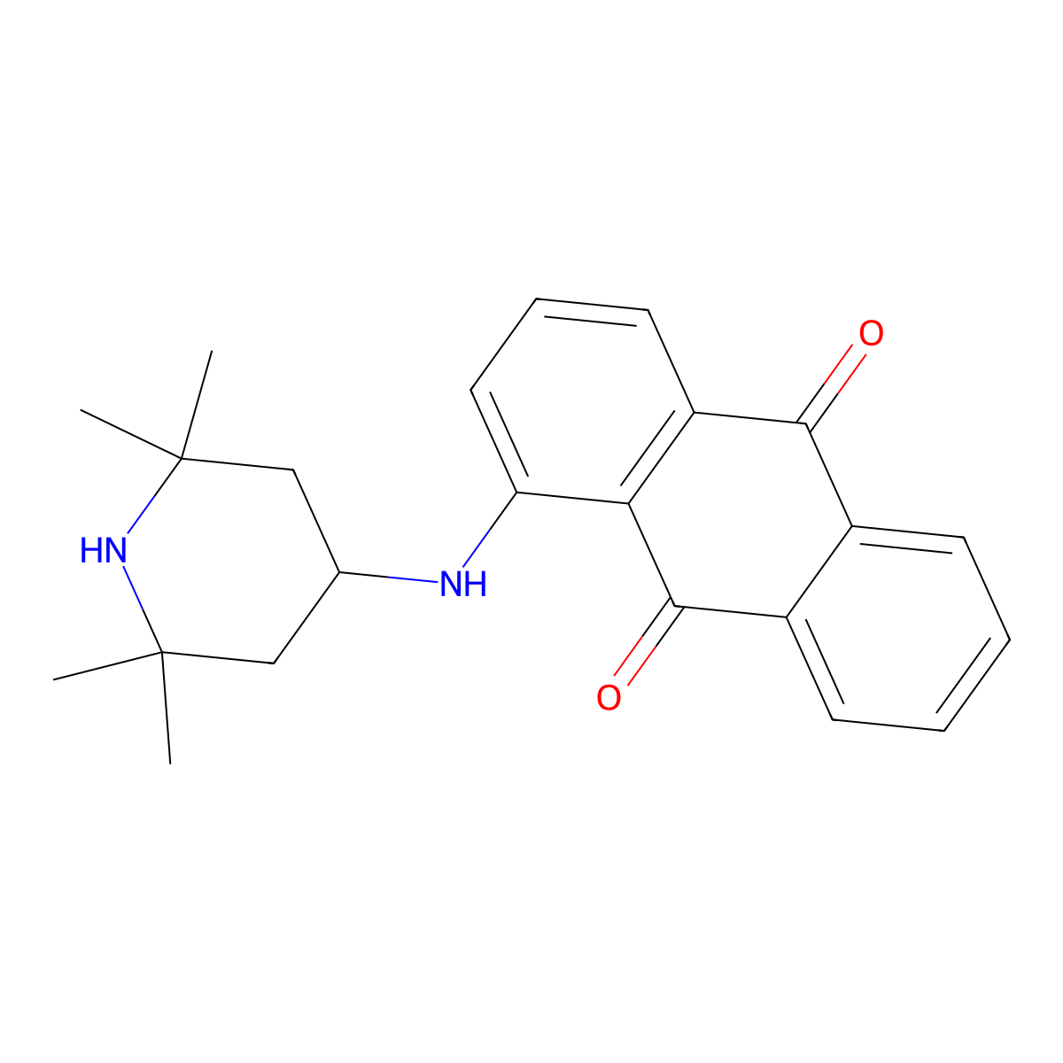 9,10-Anthracenedione, 1-[(2,2,6,6-tetramethyl-4-piperidinyl)amino]- molecular structure, CAS 192060-94-9