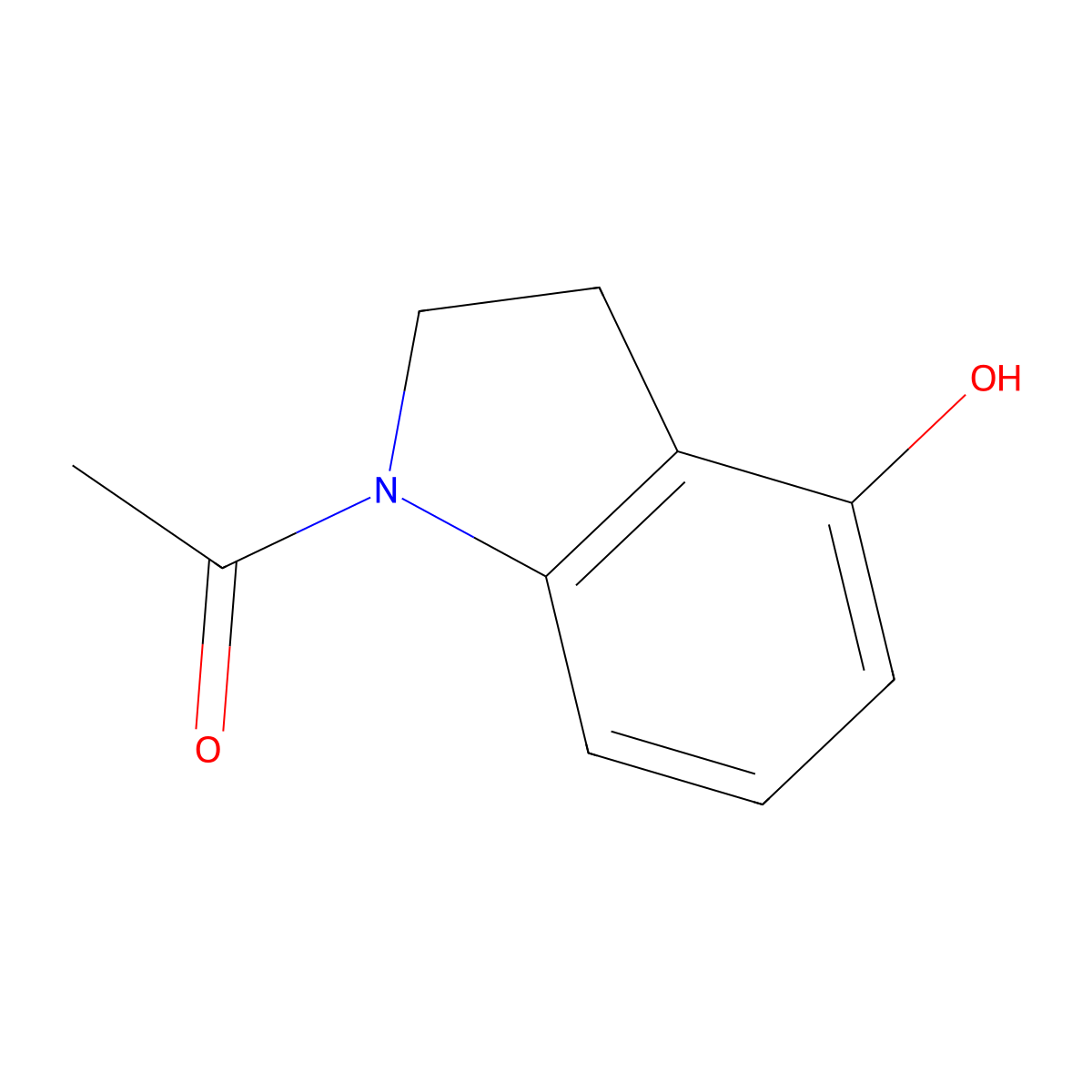 1-(4-Hydroxyindolin-1-YL)ethanone molecular structure, CAS 192061-82-8
