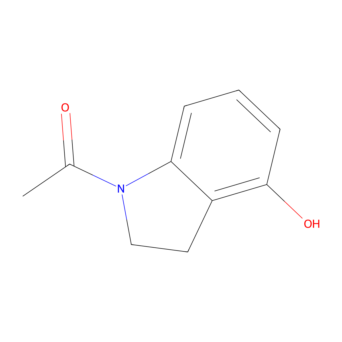 1-(4-Hydroxyindolin-1-YL)ethanone molecular structure, CAS 192061-82-8