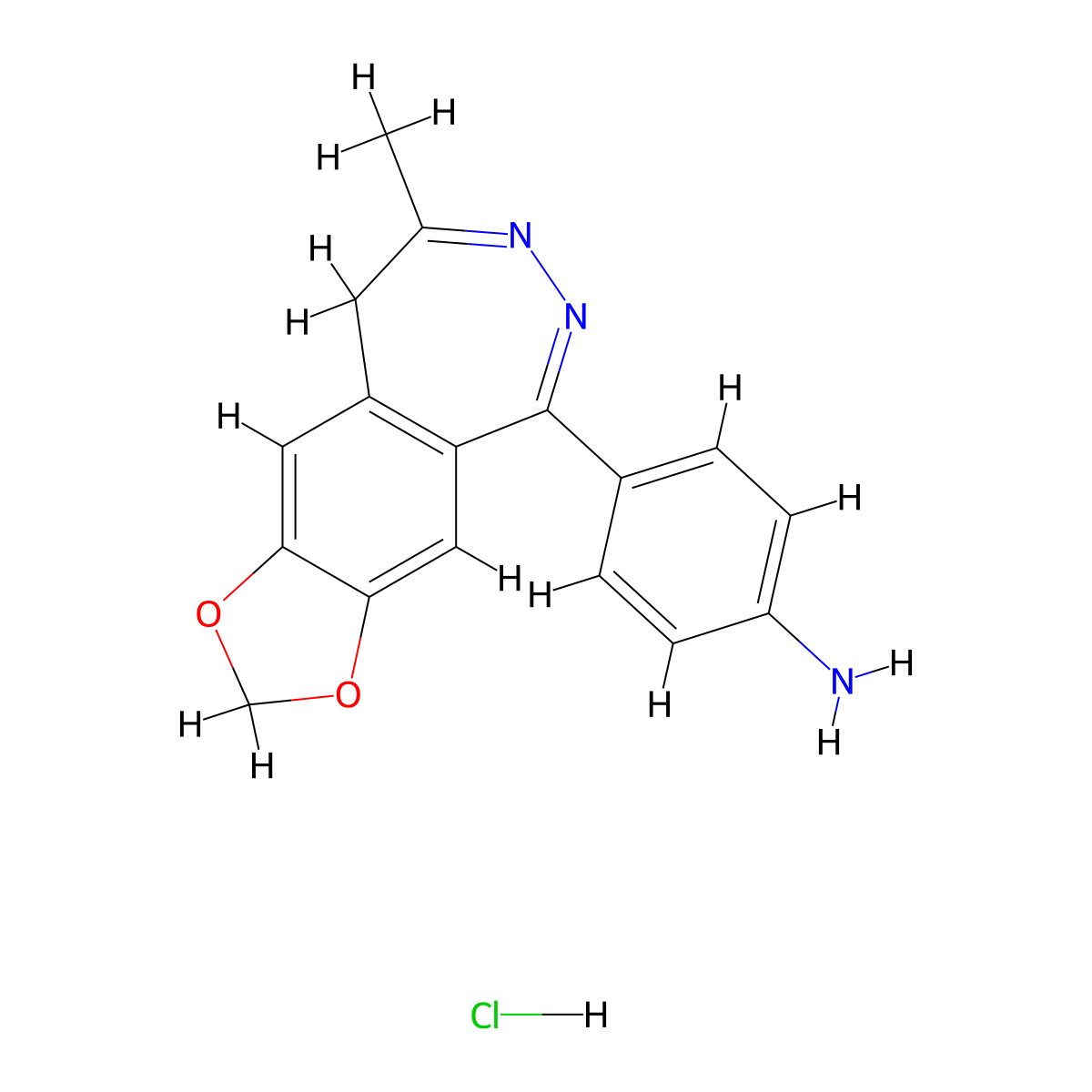 GYKI 52466 hydrochloride molecular structure, CAS 192065-56-8