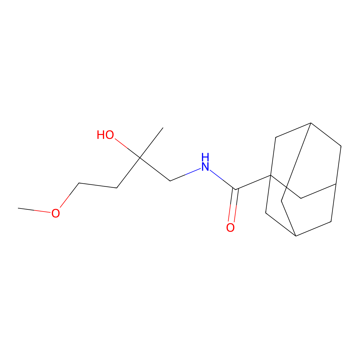 N-(2-hydroxy-4-methoxy-2-methylbutyl)adamantane-1-carboxamide molecular structure, CAS 1920676-28-3