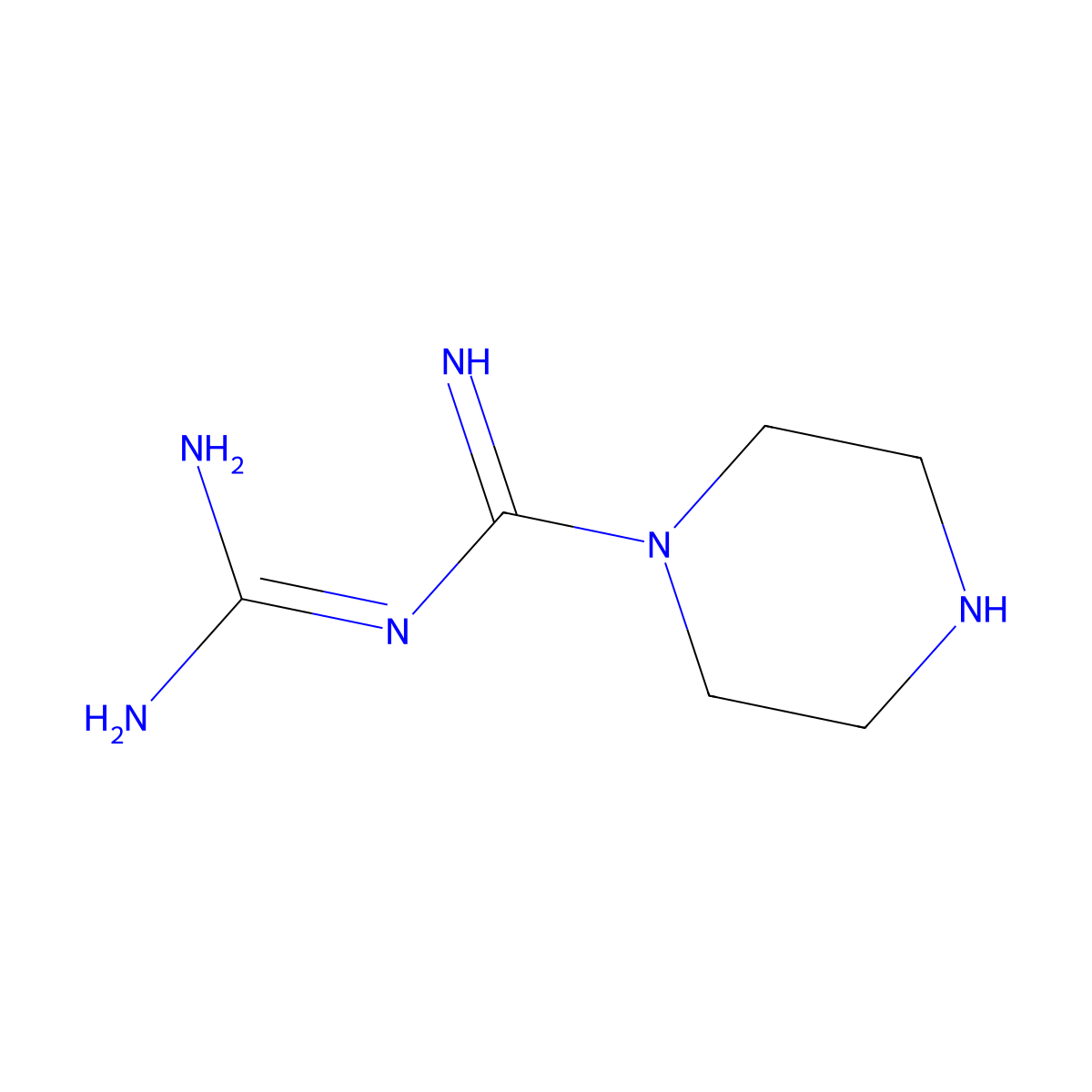 N''-(piperazine-1-carboximidoyl)guanidine molecular structure, CAS 19207-57-9