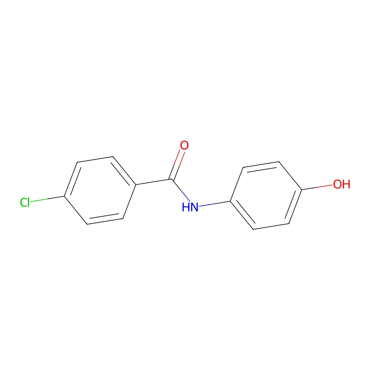 4-chloro-N-(4-hydroxyphenyl)benzamide molecular structure, CAS 19207-92-2