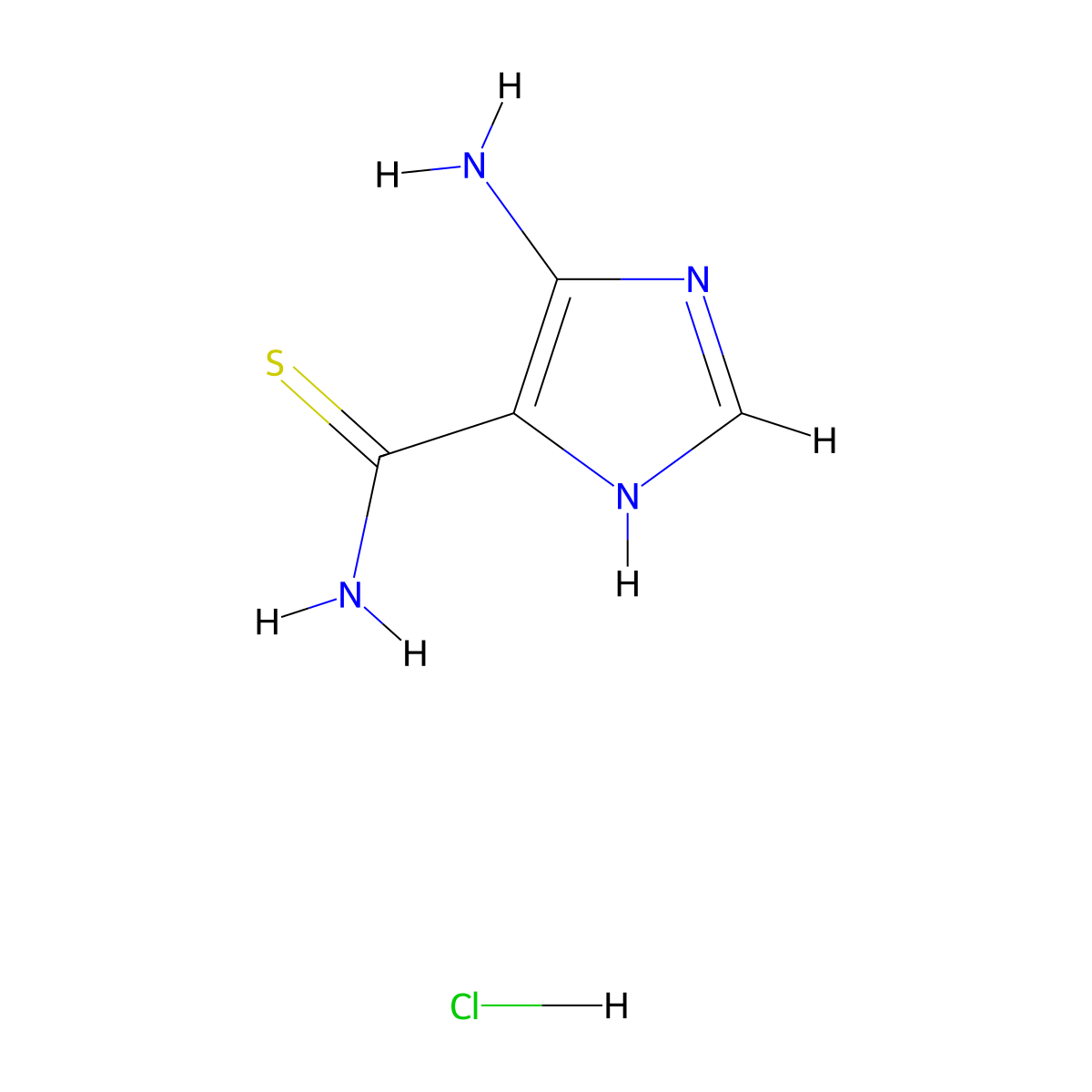 4-amino-1H-imidazole-5-carbothioamide hydrochloride molecular structure, CAS 19208-58-3