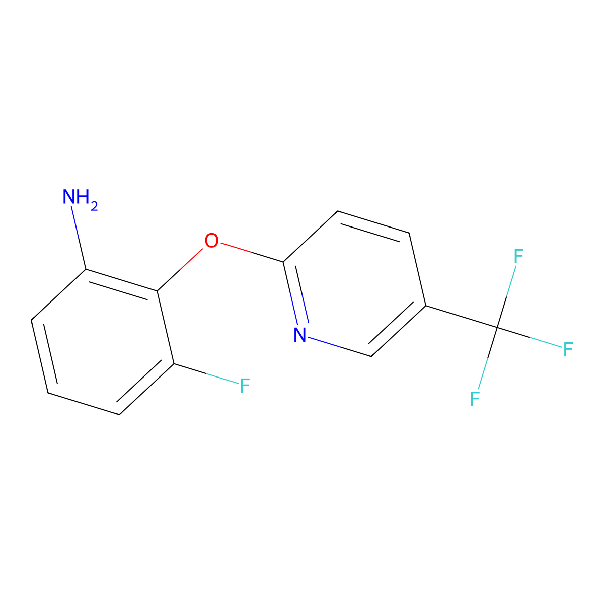 3-Fluoro-2-((5-(trifluoromethyl)pyridin-2-yl)oxy)aniline molecular structure, CAS 1920808-06-5