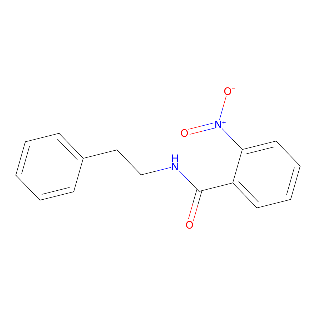 2-nitro-N-(2-phenylethyl)benzamide molecular structure, CAS 19209-03-1