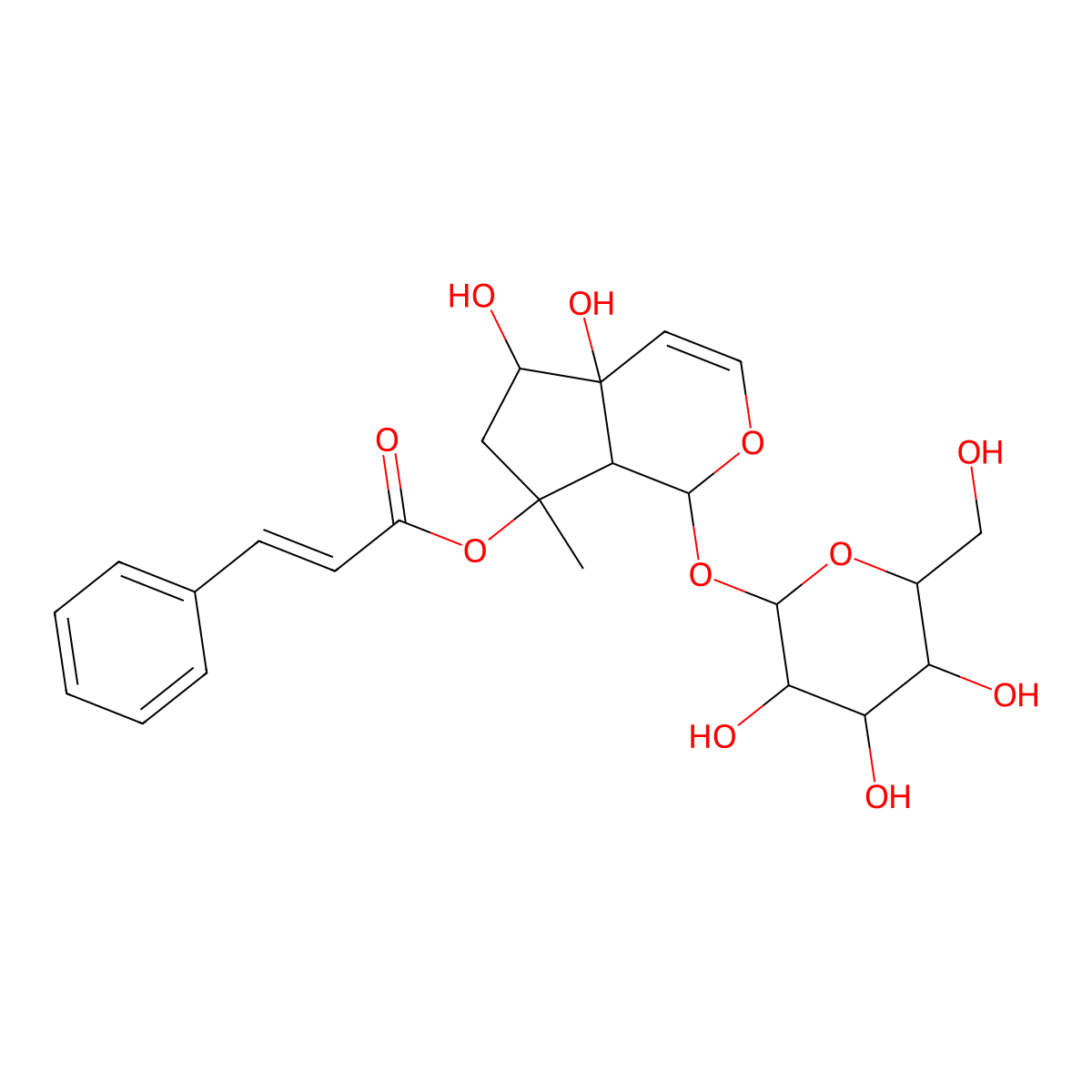 Harpagoside molecular structure, CAS 19210-12-9