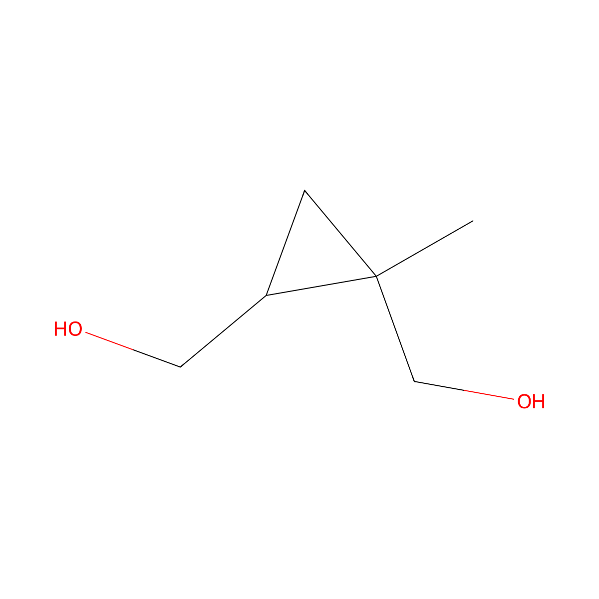 rac-[(1R,2R)-2-(hydroxymethyl)-2-methylcyclopropyl]methanol molecular structure, CAS 19210-17-4