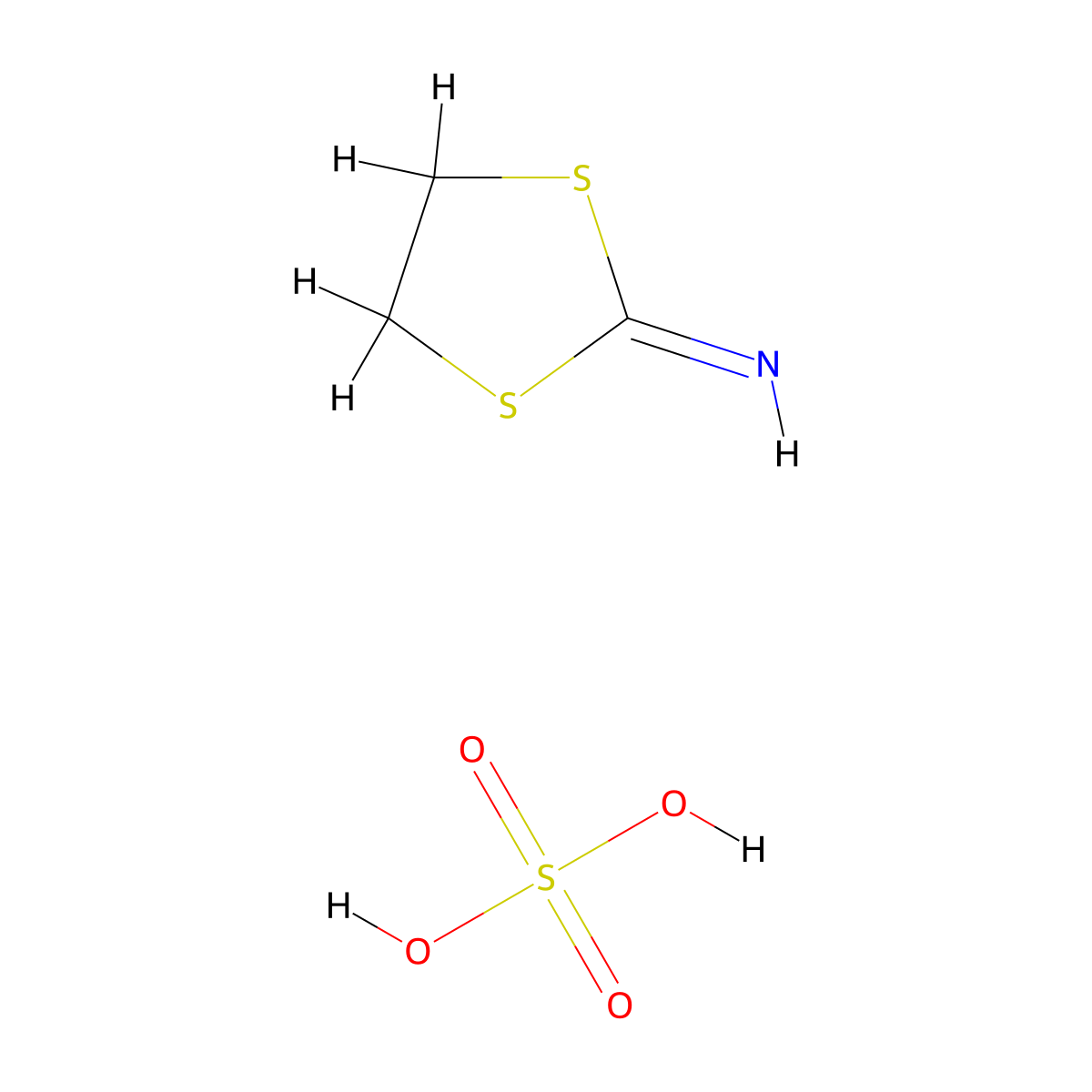 1,3-Dithiolan-2-imine, sulfate (1:1) molecular structure, CAS 19210-54-9
