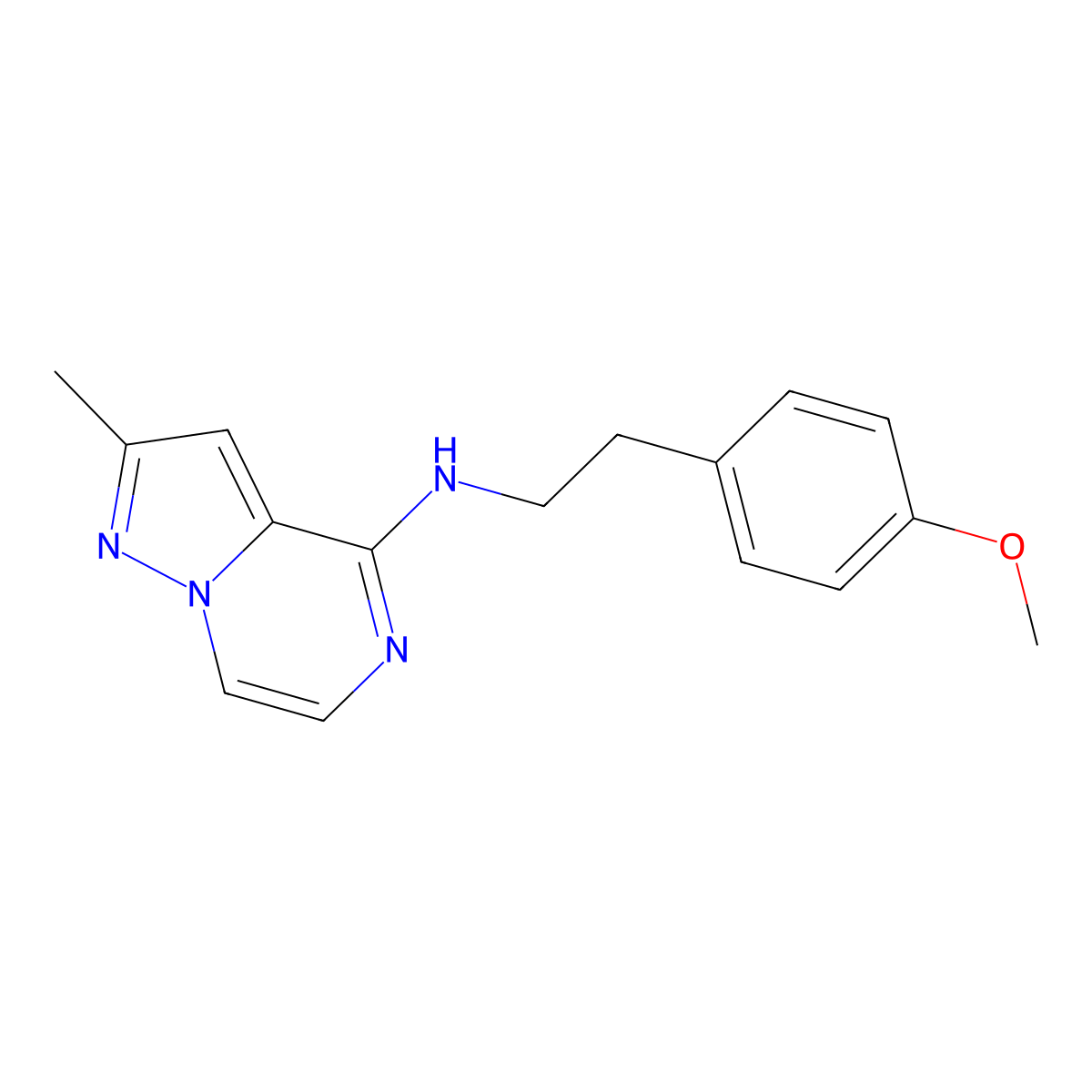 N-[2-(4-methoxyphenyl)ethyl]-2-methylpyrazolo[1,5-a]pyrazin-4-amine molecular structure, CAS 1921138-51-3