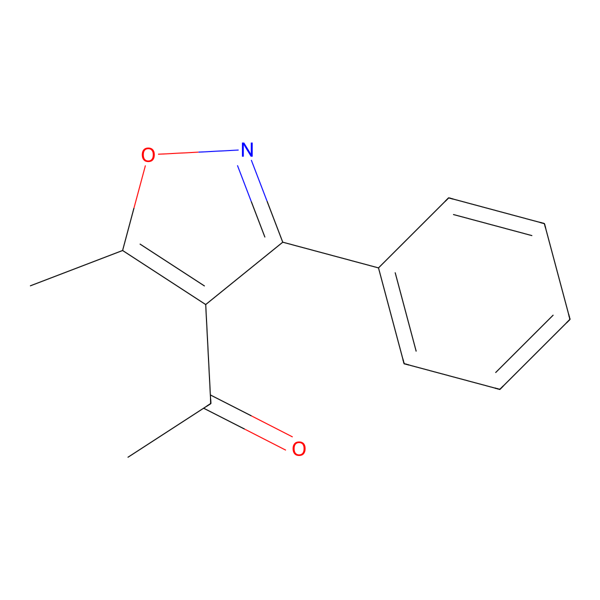 1-(5-Methyl-3-phenylisoxazol-4-yl)ethanone molecular structure, CAS 19212-42-1