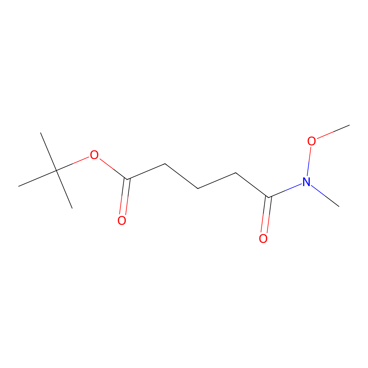 Tert-butyl 5-(methoxy(methyl)amino)-5-oxopentanoate molecular structure, CAS 192123-40-3