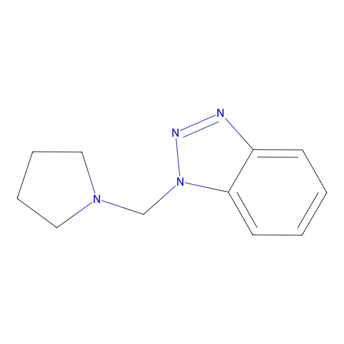 1-(Pyrrolidin-1-ylmethyl)benzotriazole molecular structure, CAS 19213-23-1