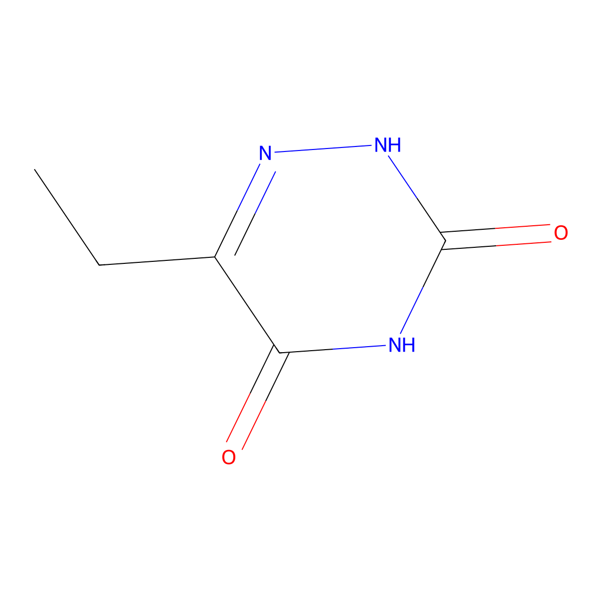 6-Ethyl-1,2,4-triazine-3,5(2H,4H)-dione molecular structure, CAS 19213-65-1