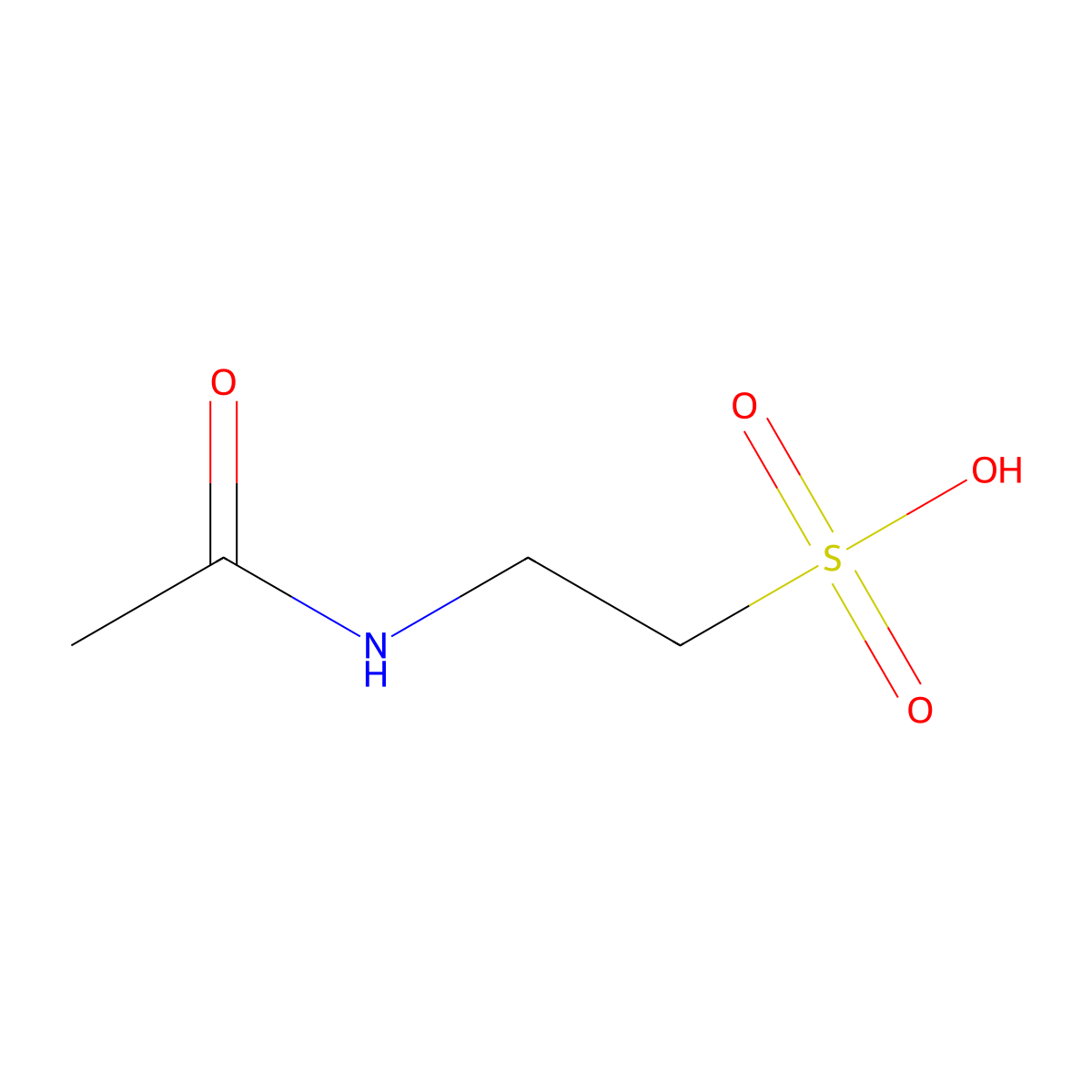 N-Acetyltaurine molecular structure, CAS 19213-70-8