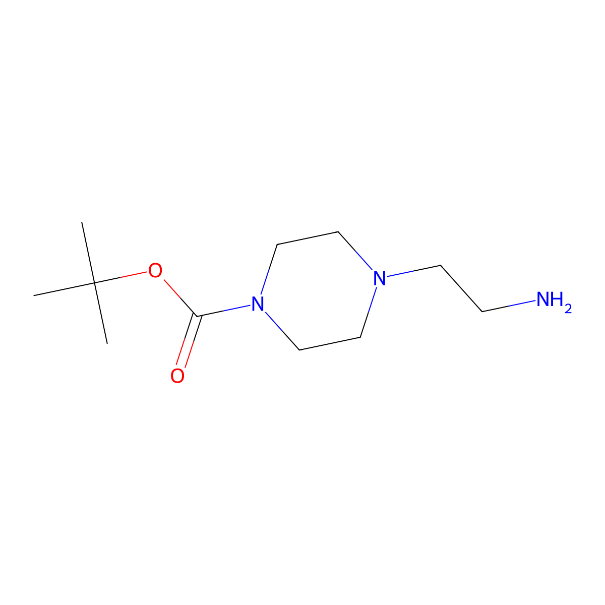 tert-Butyl 4-(2-aminoethyl)piperazine-1-carboxylate molecular structure, CAS 192130-34-0
