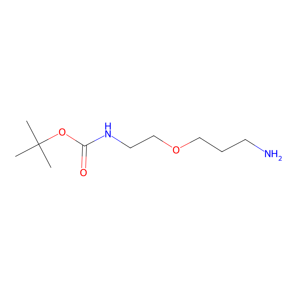 tert-butyl N-[2-(3-aminopropoxy)ethyl]carbamate molecular structure, CAS 192132-79-9