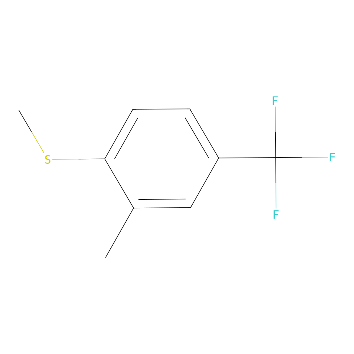 Methyl(2-methyl-4-(trifluoromethyl)phenyl)sulfane molecular structure, CAS 192138-97-9