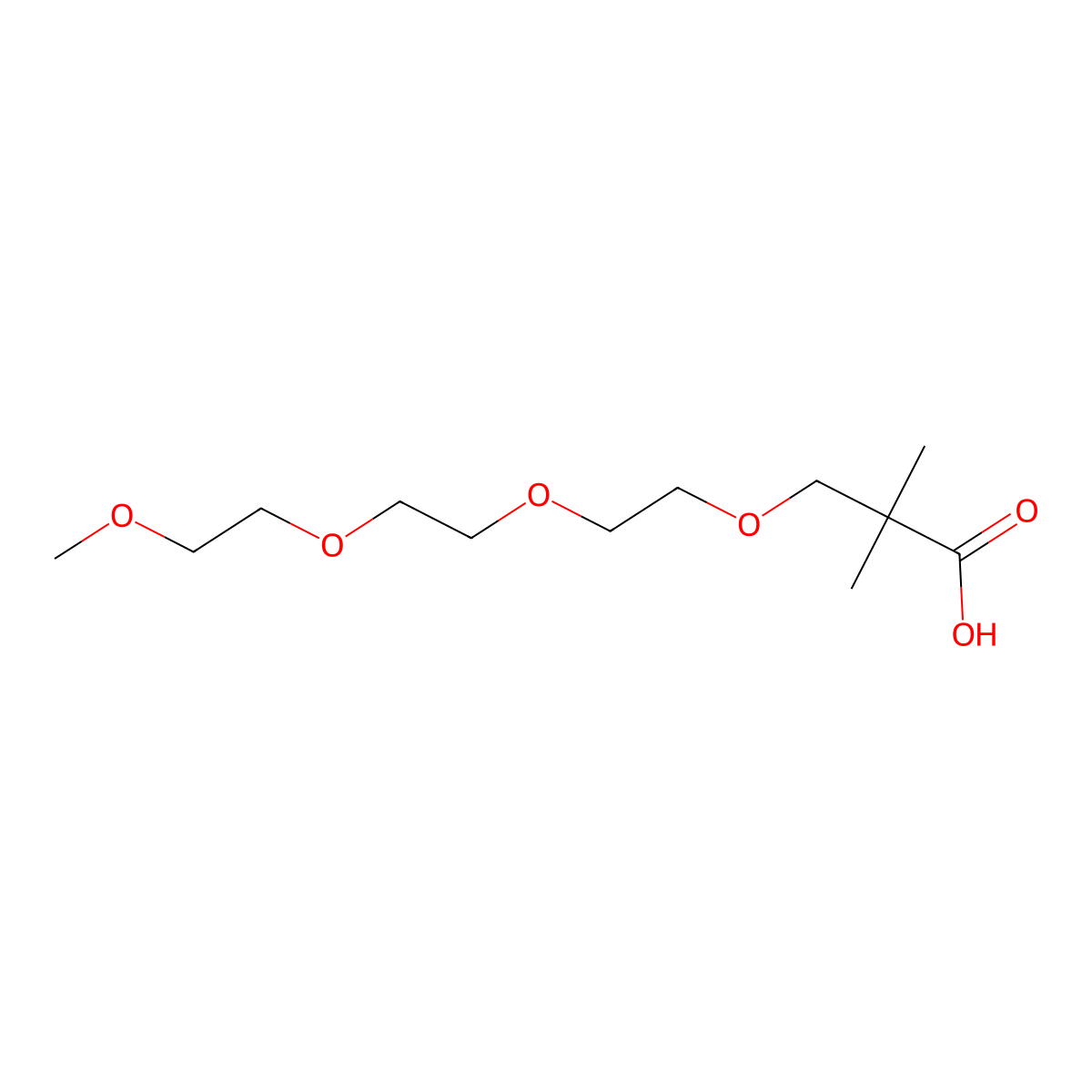 13,13-Dimethyl-2,5,8,11-tetraoxatetradecan-14-oic acid molecular structure, CAS 1921485-88-2