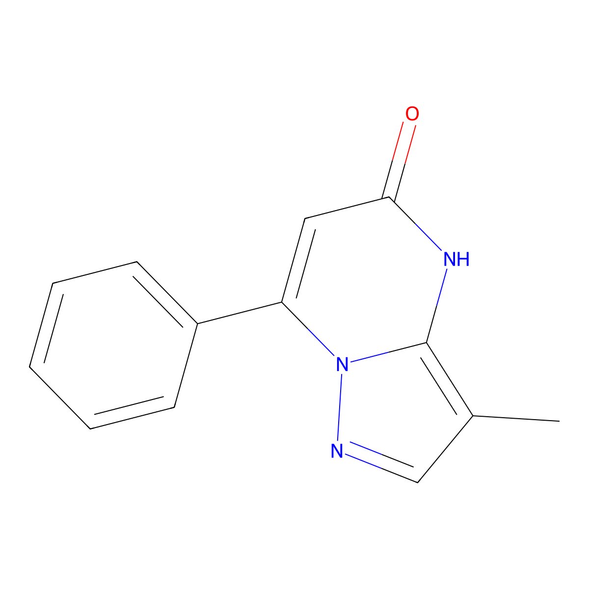 3-methyl-7-phenyl-4H,5H-pyrazolo(1,5-a)pyrimidin-5-one molecular structure, CAS 1921494-74-7