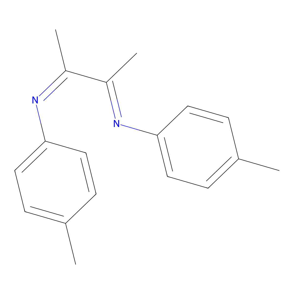 2,3-Butanediimine, N,N'-bis(4-methylphenyl)- molecular structure, CAS 19215-50-0