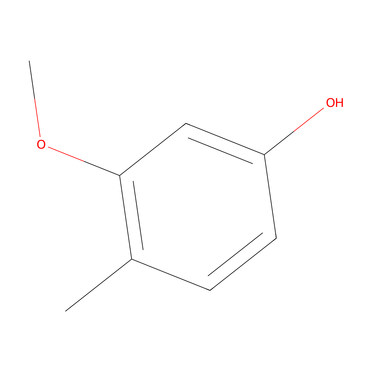 3-Methoxy-4-methylphenol molecular structure, CAS 19217-50-6
