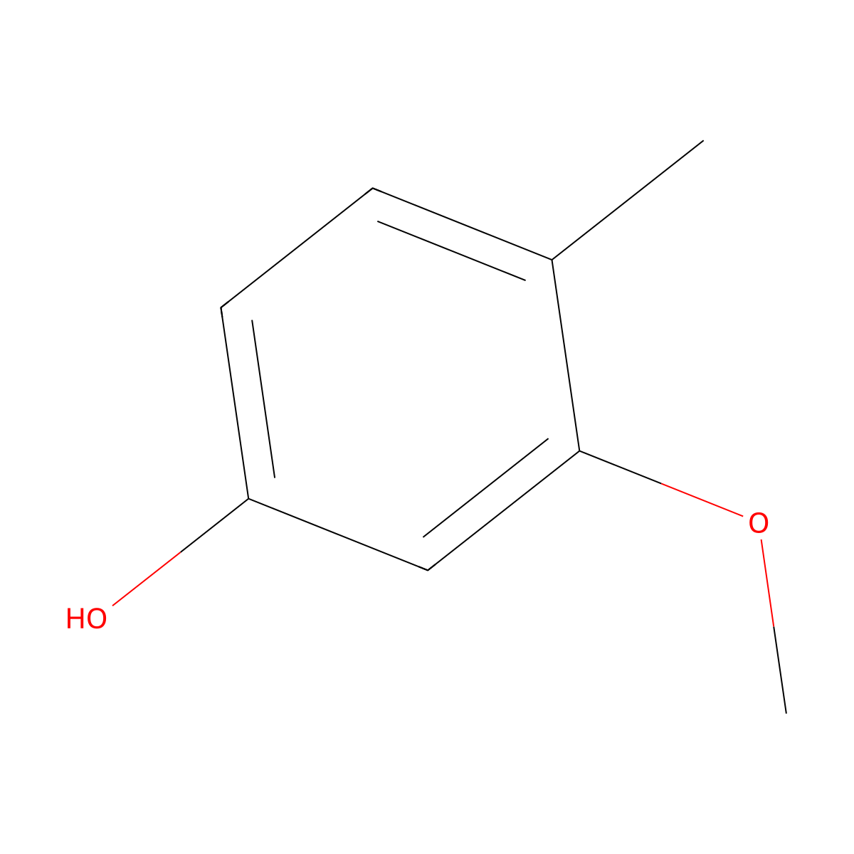 3-Methoxy-4-methylphenol molecular structure, CAS 19217-50-6