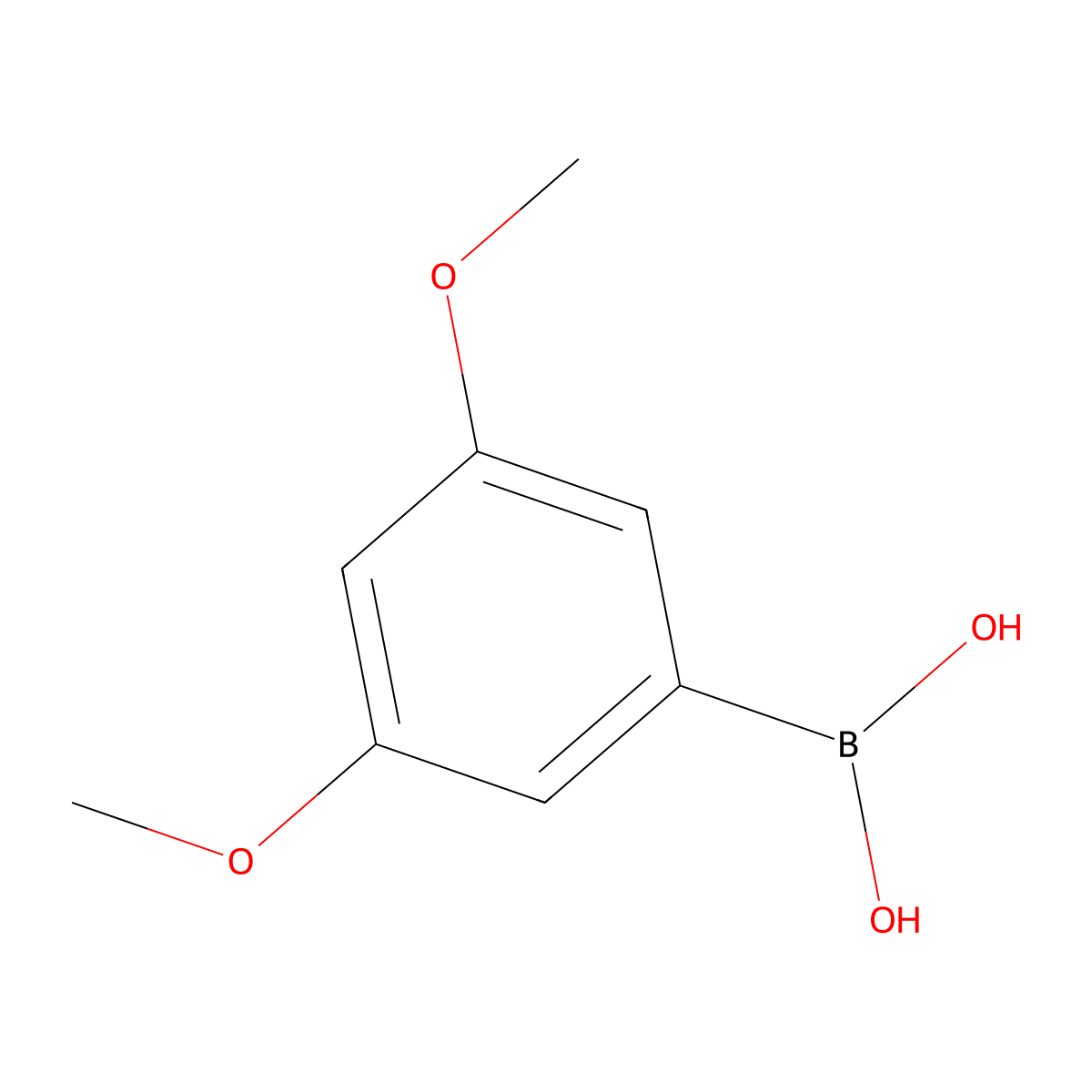 (3,5-Dimethoxyphenyl)boronic acid molecular structure, CAS 192182-54-0