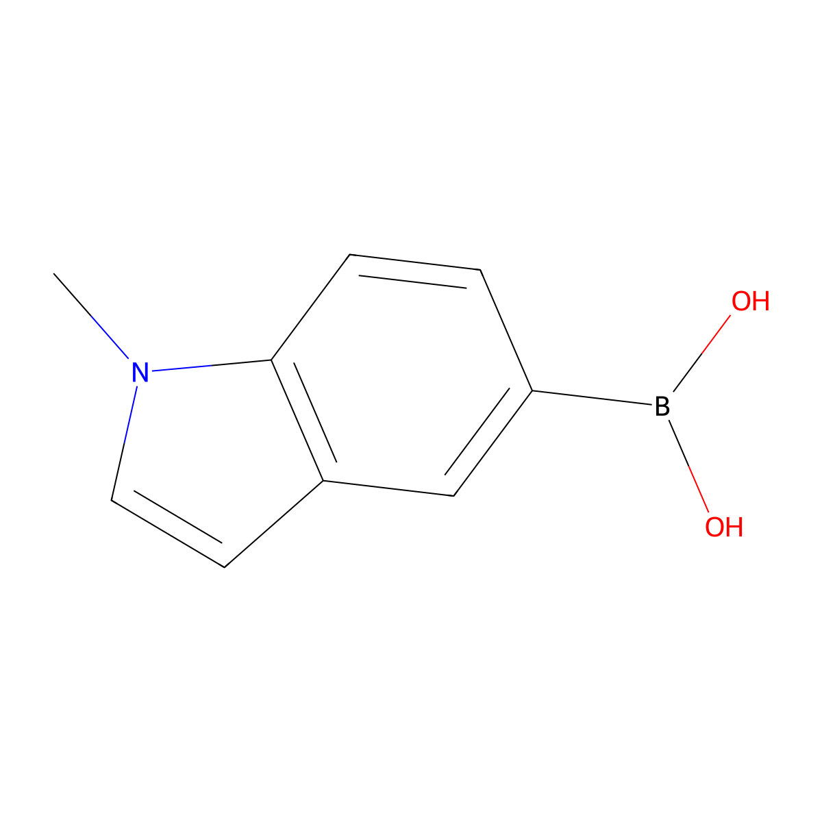 1-Methyl-1H-indole-5-boronic acid molecular structure, CAS 192182-55-1