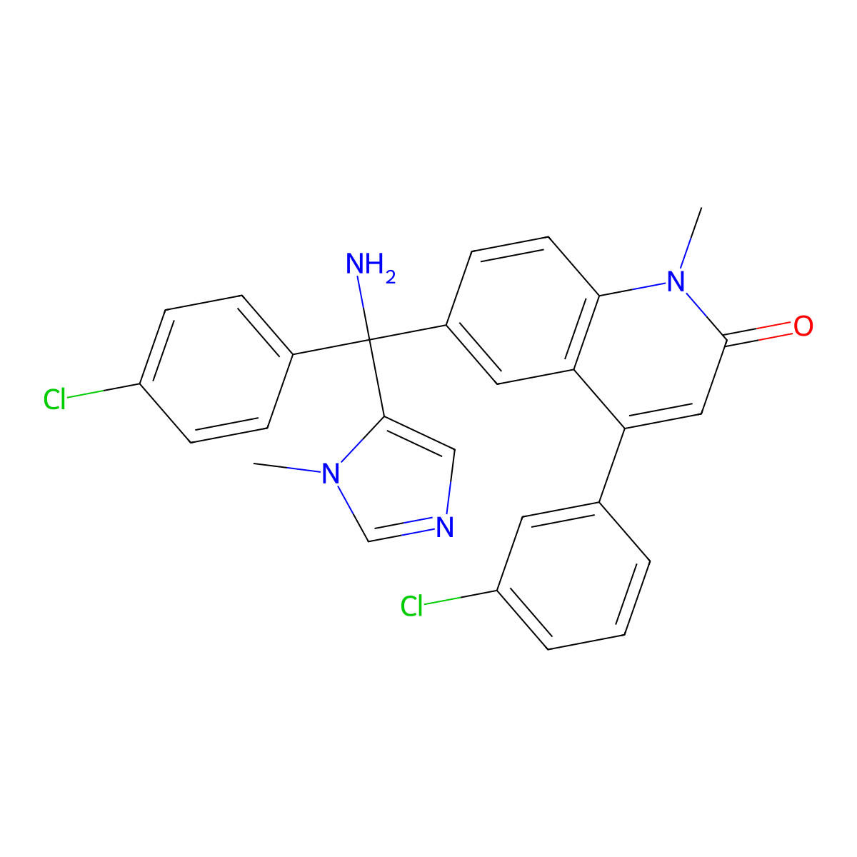 Tipifarnib S enantiomer molecular structure, CAS 192185-71-0