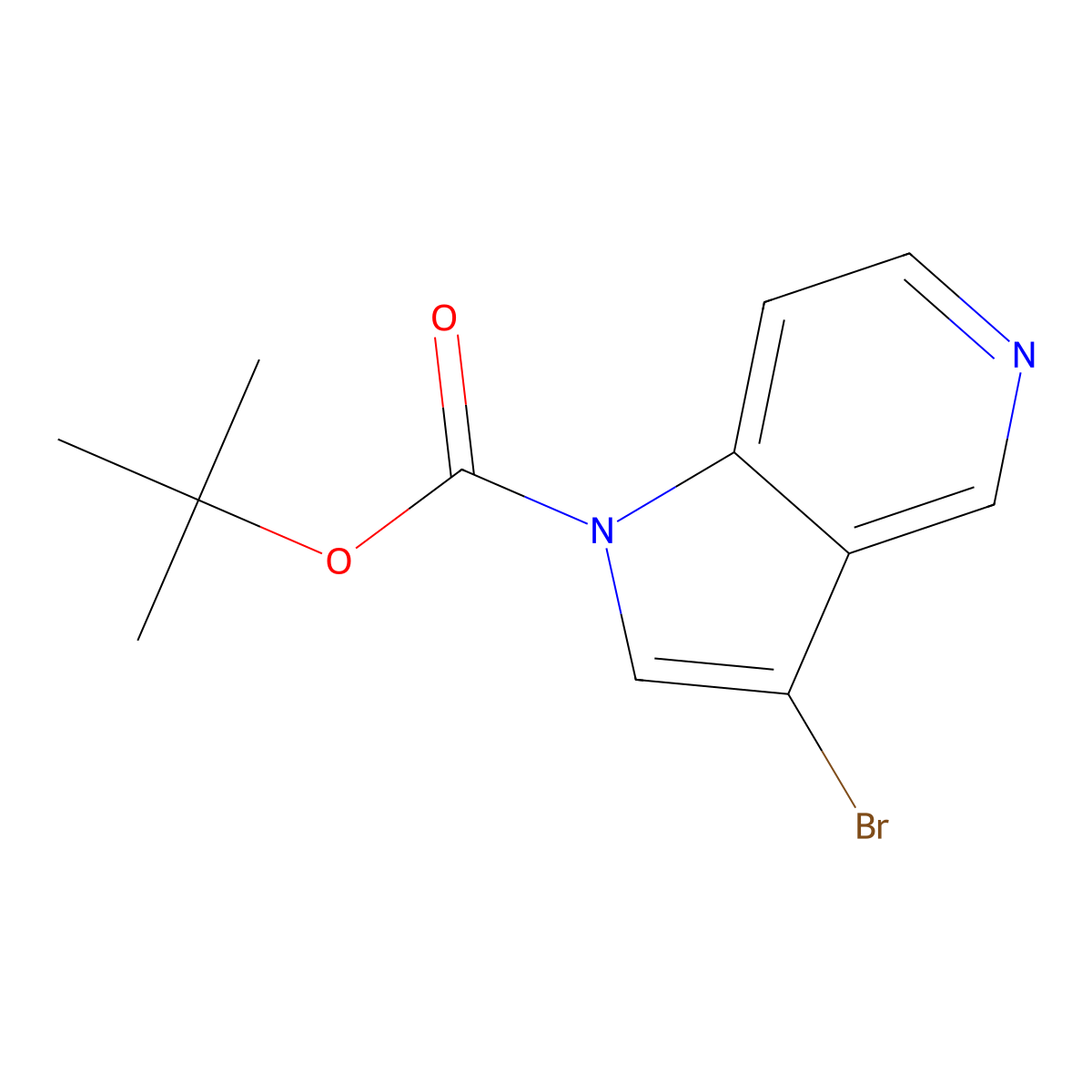 tert-Butyl 3-bromo-1H-pyrrolo[3,2-c]pyridine-1-carboxylate molecular structure, CAS 192189-16-5