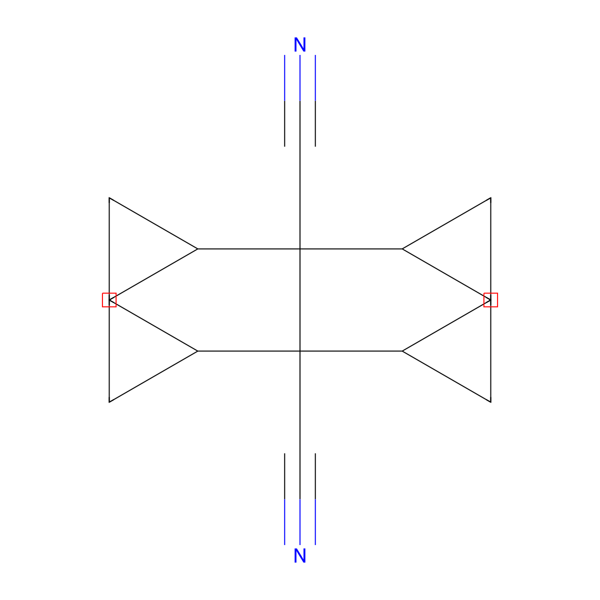 Tetracyclopropylsuccinonitrile molecular structure, CAS 19219-01-3