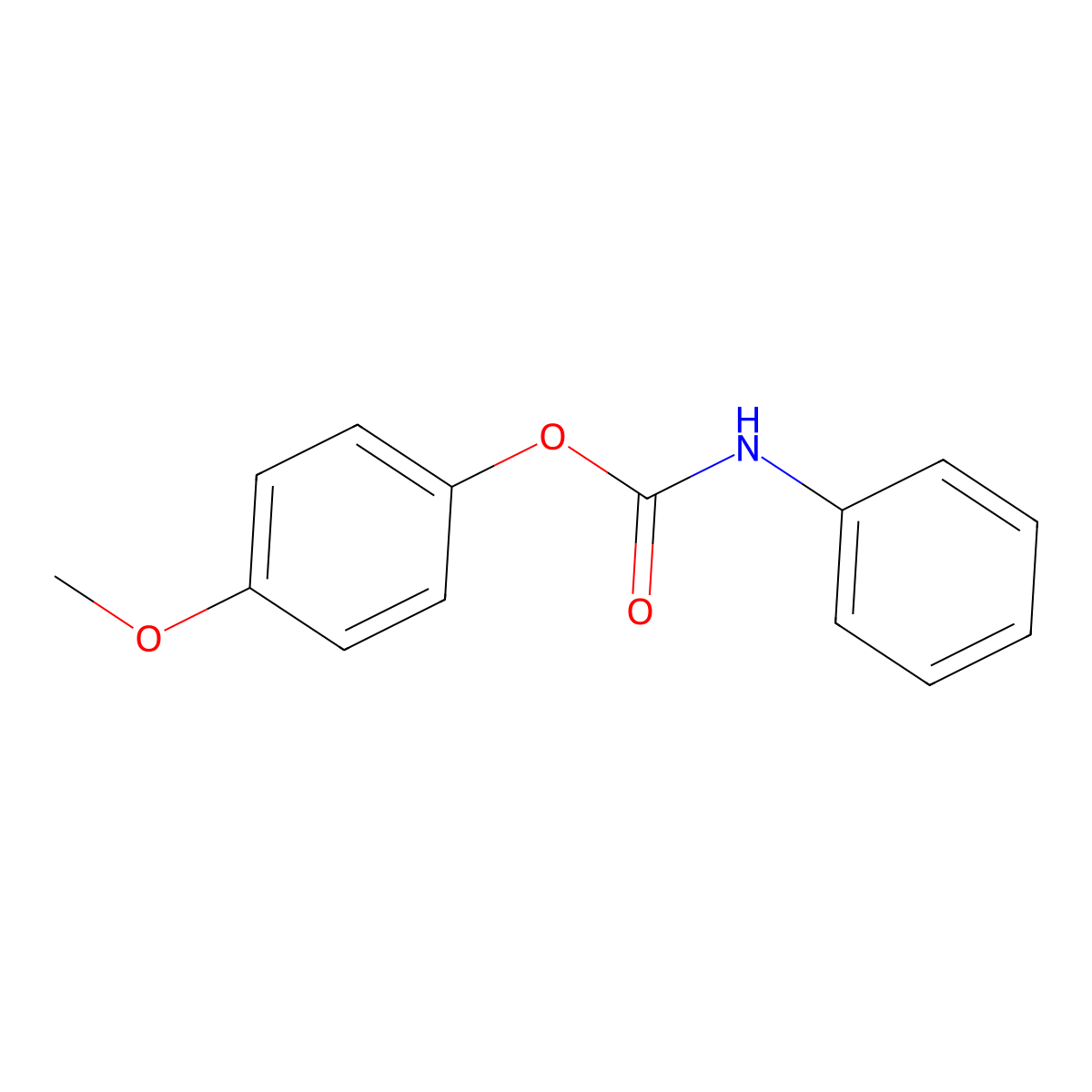 p-Methyoxyphenol carbanilate molecular structure, CAS 19219-48-8