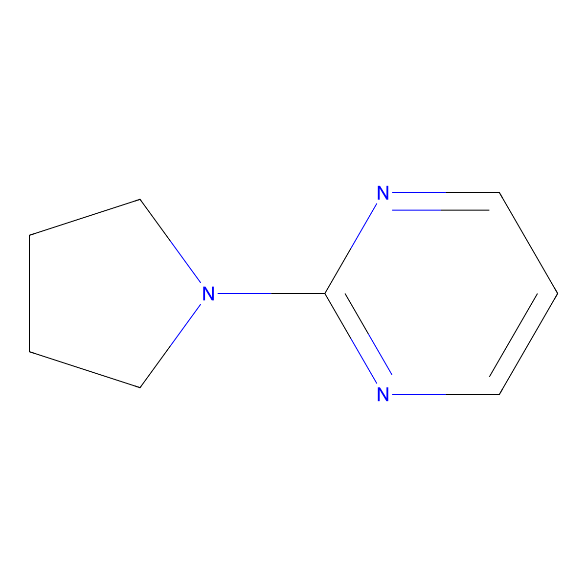 2-(Pyrrolidin-1-yl)pyrimidine molecular structure, CAS 192197-34-5