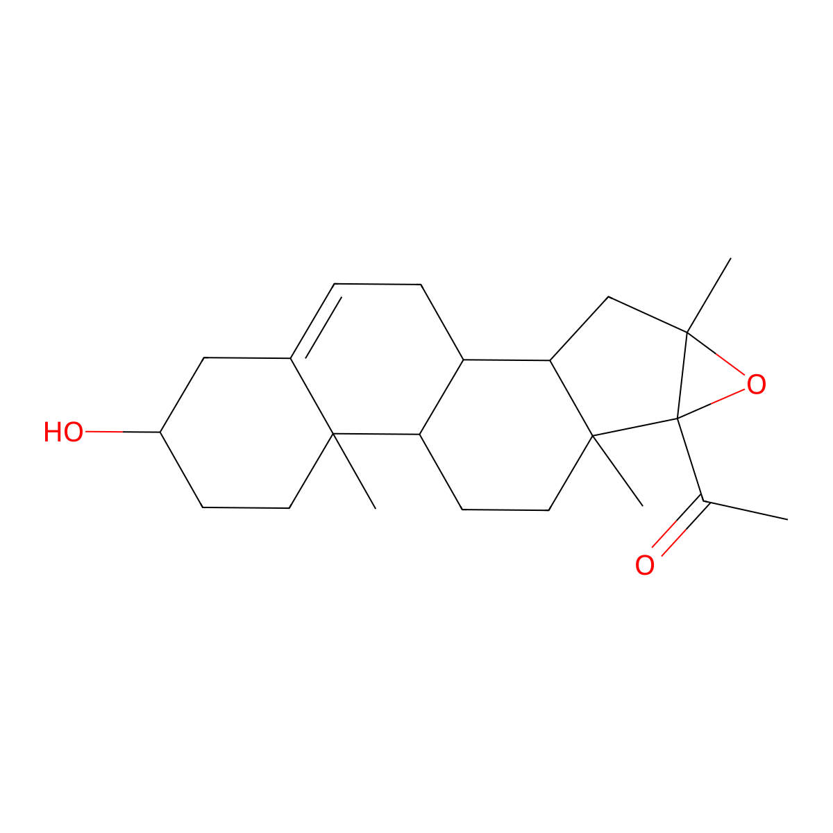 16beta-Methyl-16alpha,17alpha-epoxypregnenolone molecular structure, CAS 1922-48-1