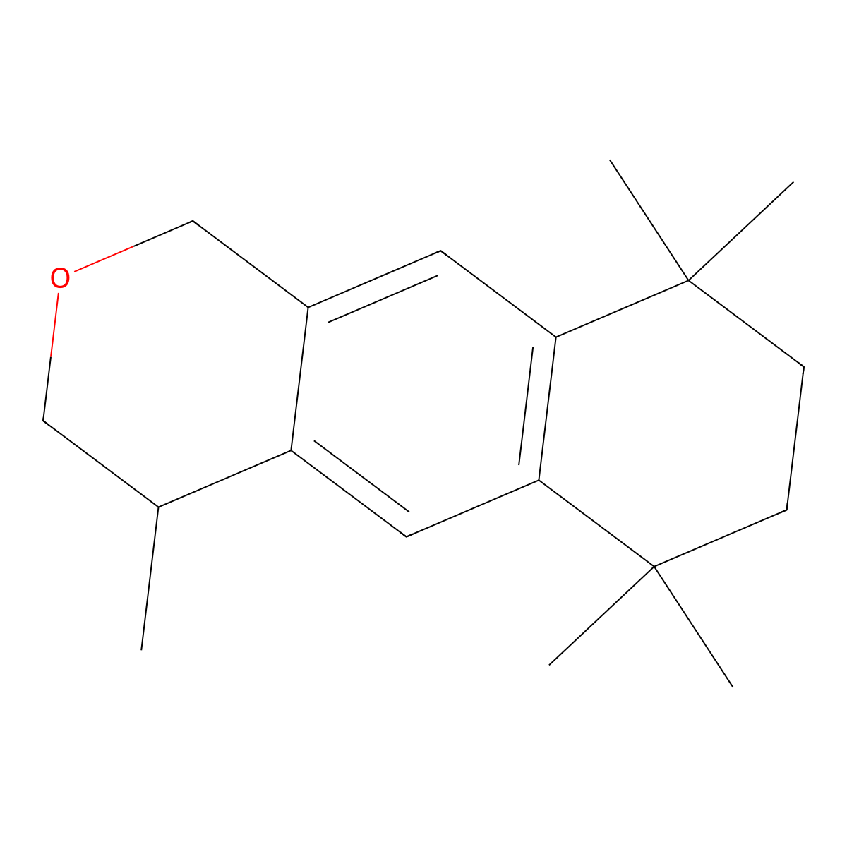 1H-Naphtho(2,3-c)pyran, 3,4,6,7,8,9-hexahydro-4,6,6,9,9-pentamethyl- molecular structure, CAS 1922-67-4