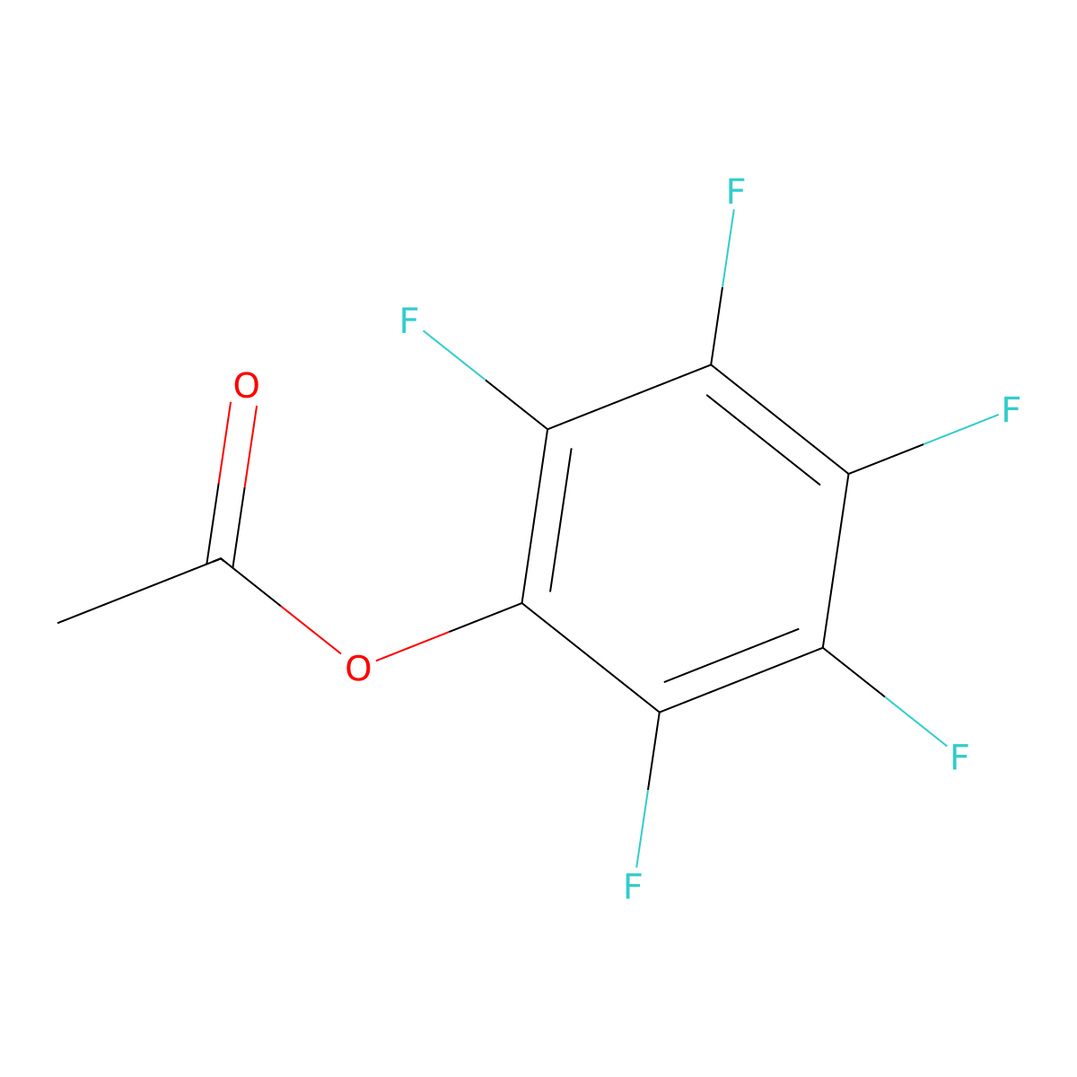 Perfluorophenyl acetate molecular structure, CAS 19220-93-0