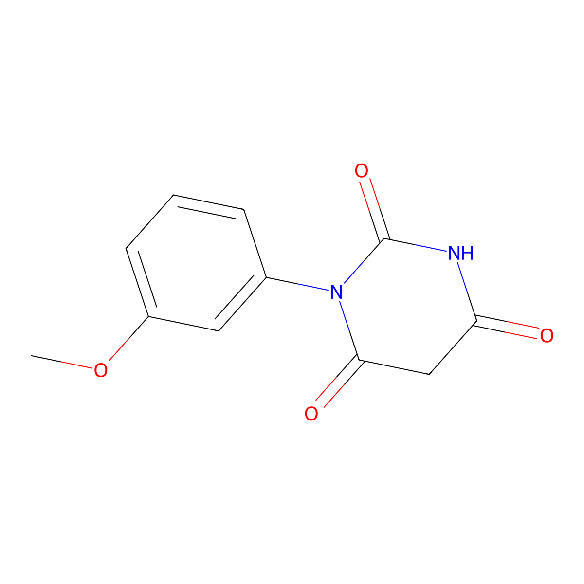 1-(3-Methoxyphenyl)-1,3-diazinane-2,4,6-trione molecular structure, CAS 192204-76-5