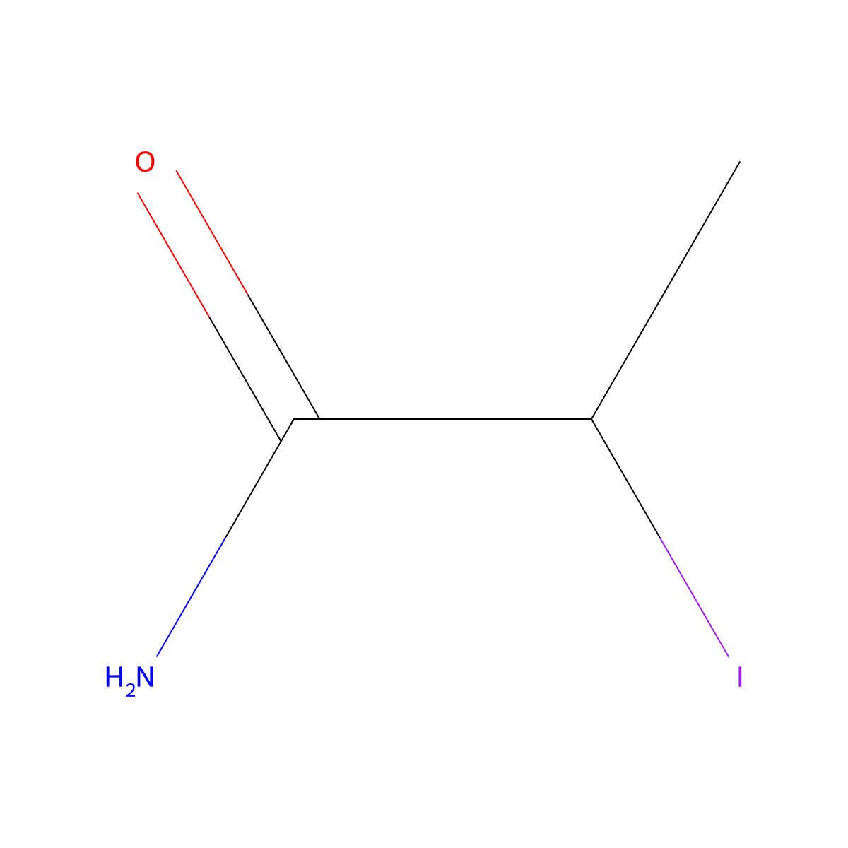 2-Iodopropanamide molecular structure, CAS 19221-80-8