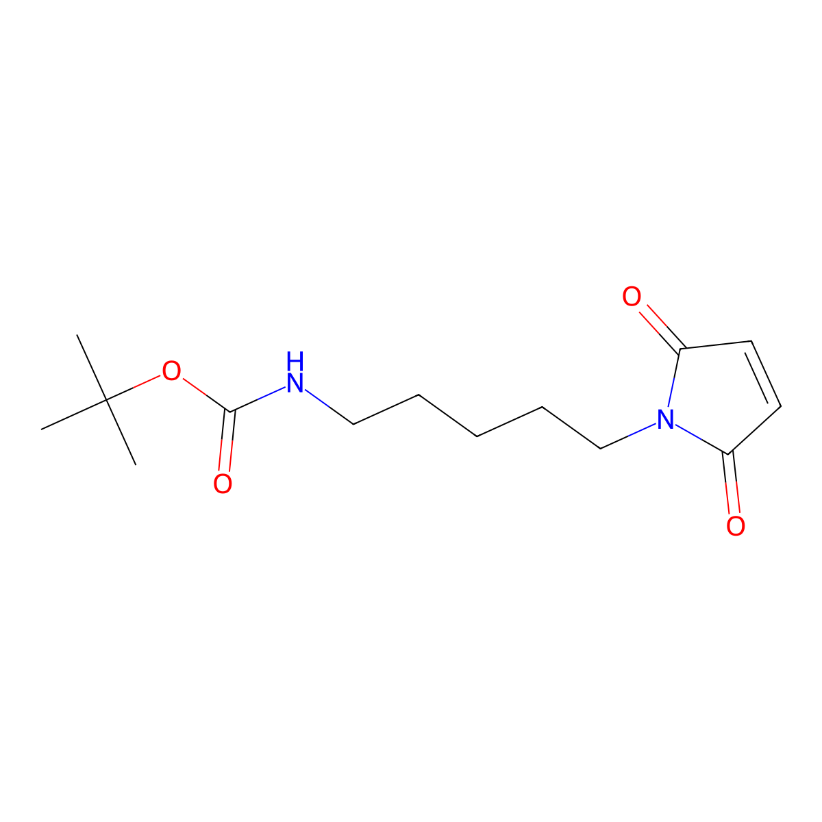 Tert-butyl N-[5-(2,5-dioxopyrrol-1-yl)pentyl]carbamate molecular structure, CAS 192212-24-1