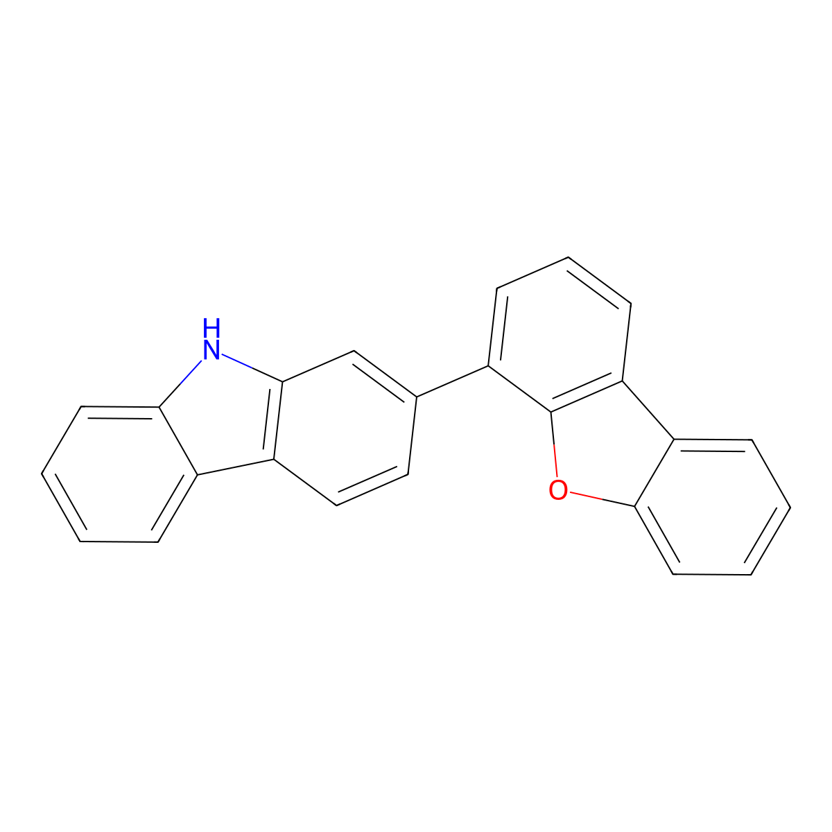 2-(Dibenzo[b,d]furan-4-yl)-9H-carbazole molecular structure, CAS 1922121-95-6