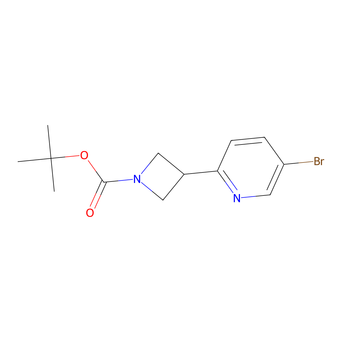 Tert-butyl 3-(5-bromopyridin-2-YL)azetidine-1-carboxylate molecular structure, CAS 1922143-52-9