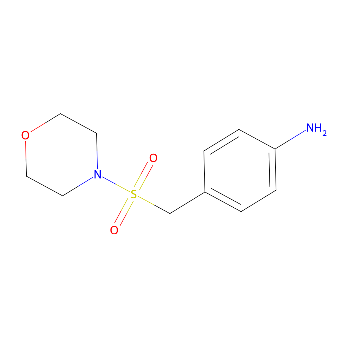 4-(Morpholine-4-sulfonylmethyl)-phenylamine molecular structure, CAS 192218-06-7