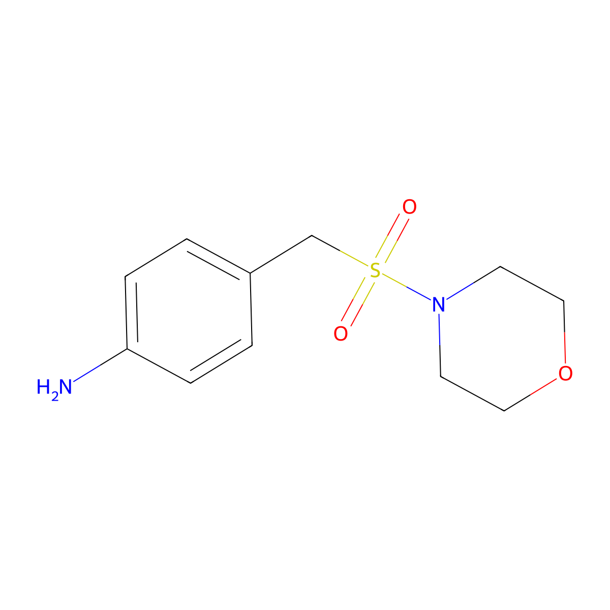 4-(Morpholine-4-sulfonylmethyl)-phenylamine molecular structure, CAS 192218-06-7