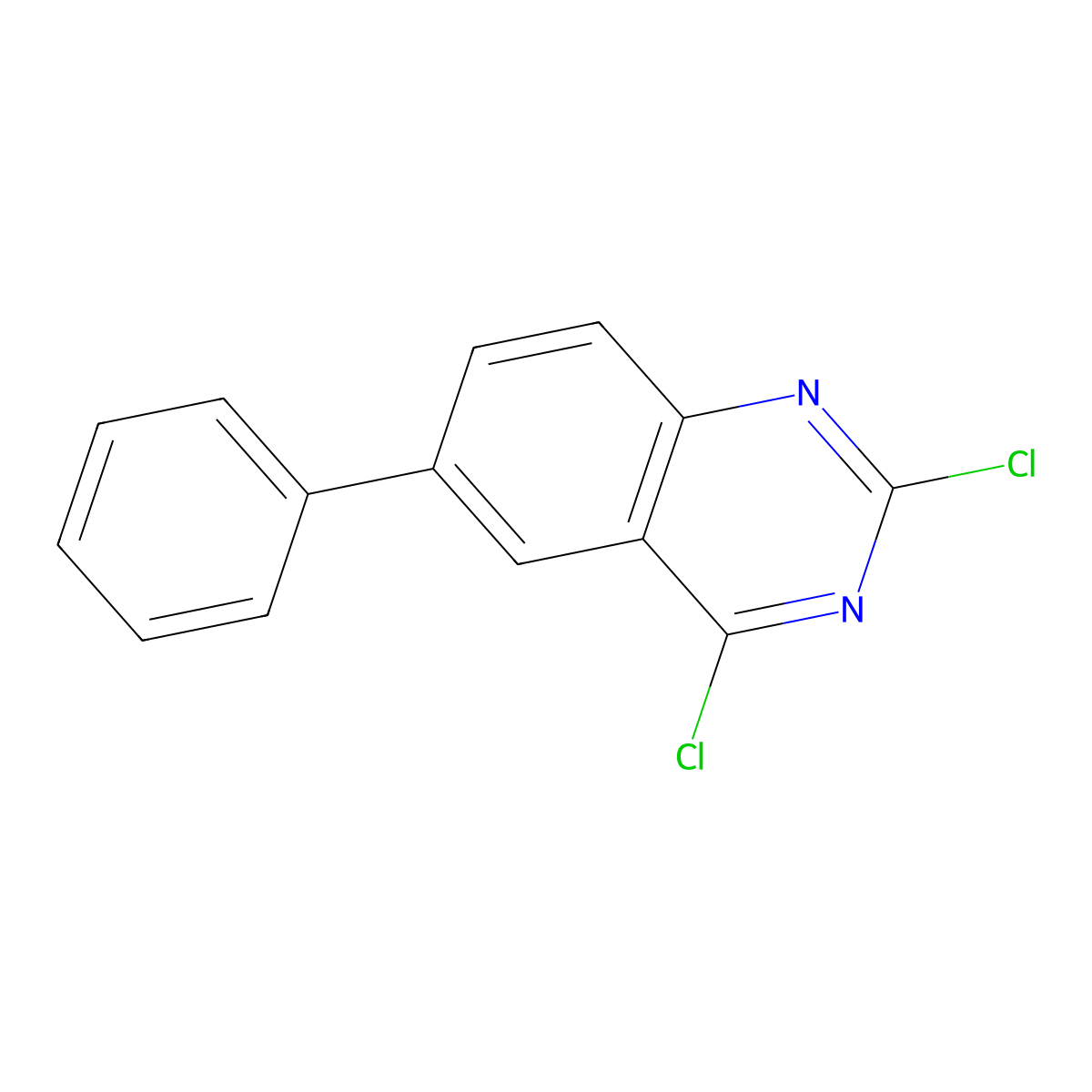 2,4-Dichloro-6-phenylquinazoline molecular structure, CAS 192218-19-2