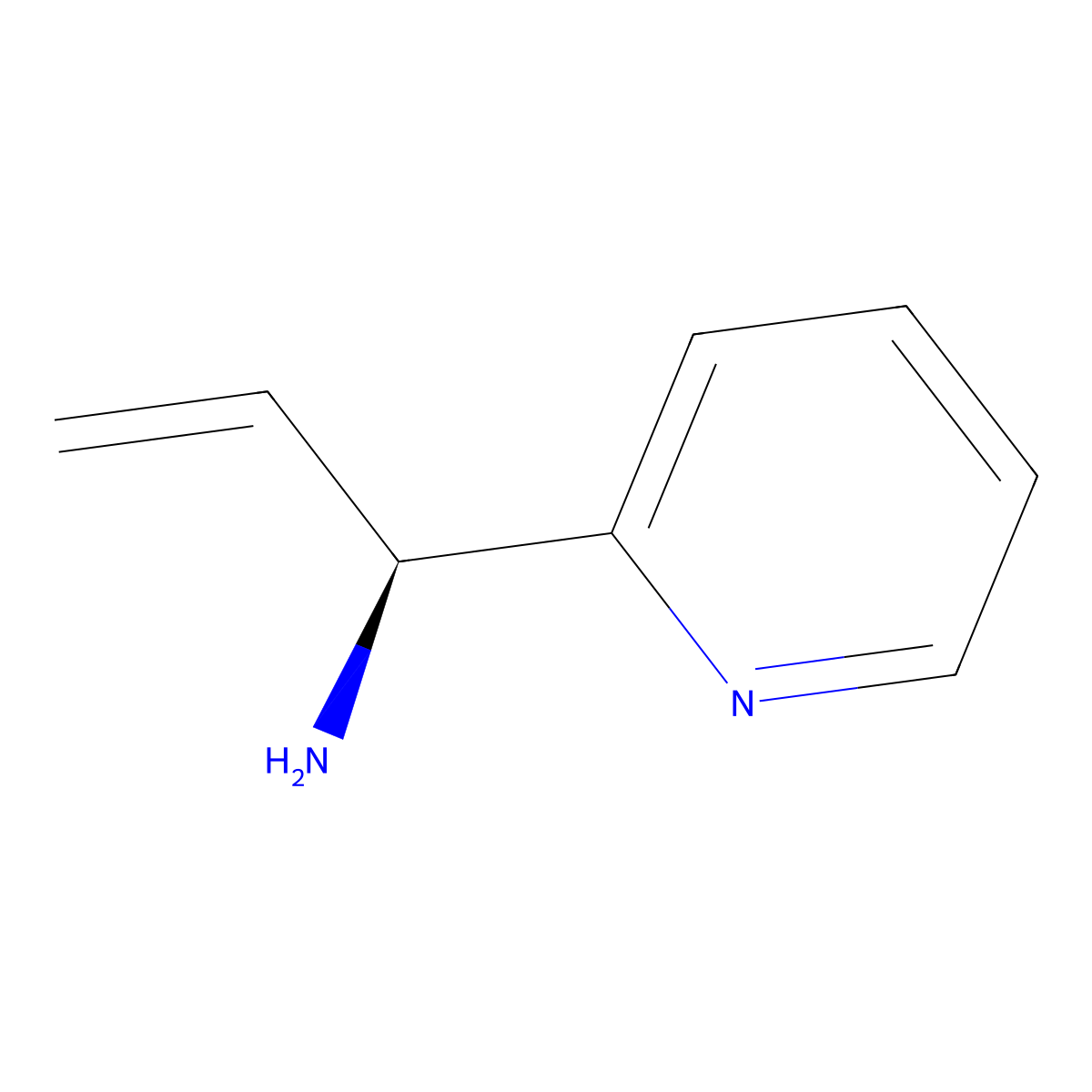 (S)-1-(Pyridin-2-yl)prop-2-en-1-amine molecular structure, CAS 192223-74-8
