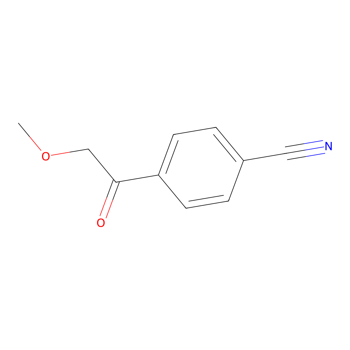 4-(2-Methoxyacetyl)benzonitrile molecular structure, CAS 192225-36-8