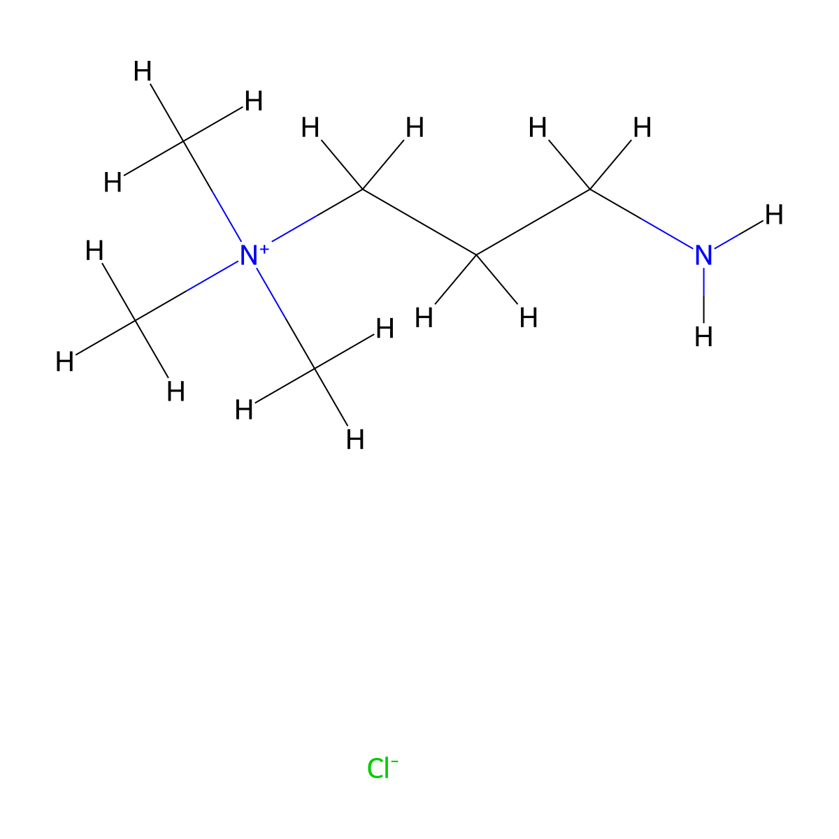 3-Amino-N,N,N-trimethyl-1-propanaminium chloride molecular structure, CAS 19223-69-9