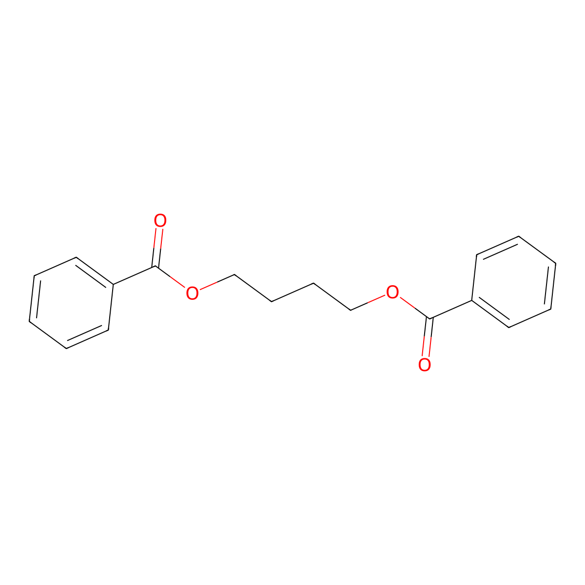 Tetramethylene dibenzoate molecular structure, CAS 19224-27-2