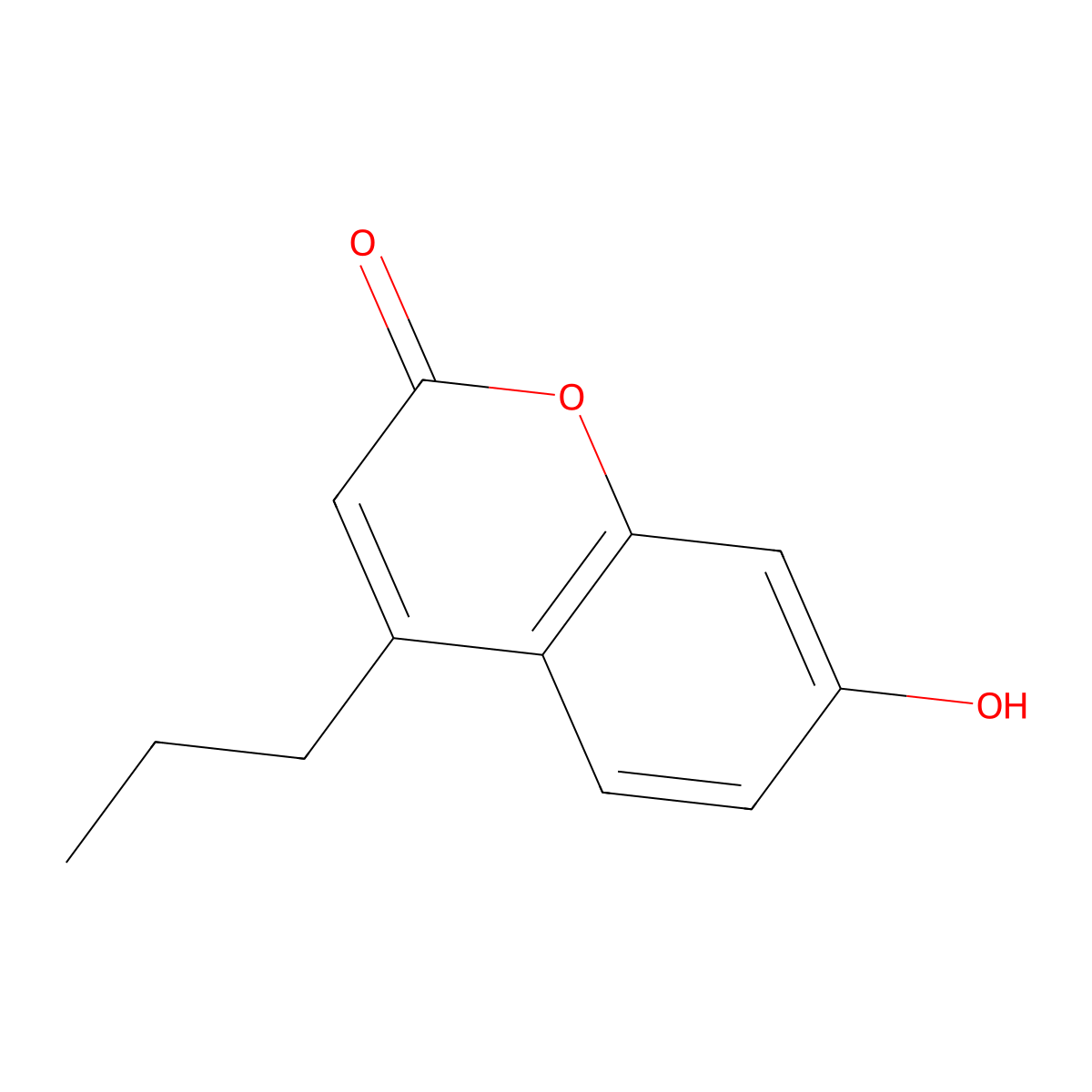 7-hydroxy-4-propyl-2H-chromen-2-one molecular structure, CAS 19225-02-6